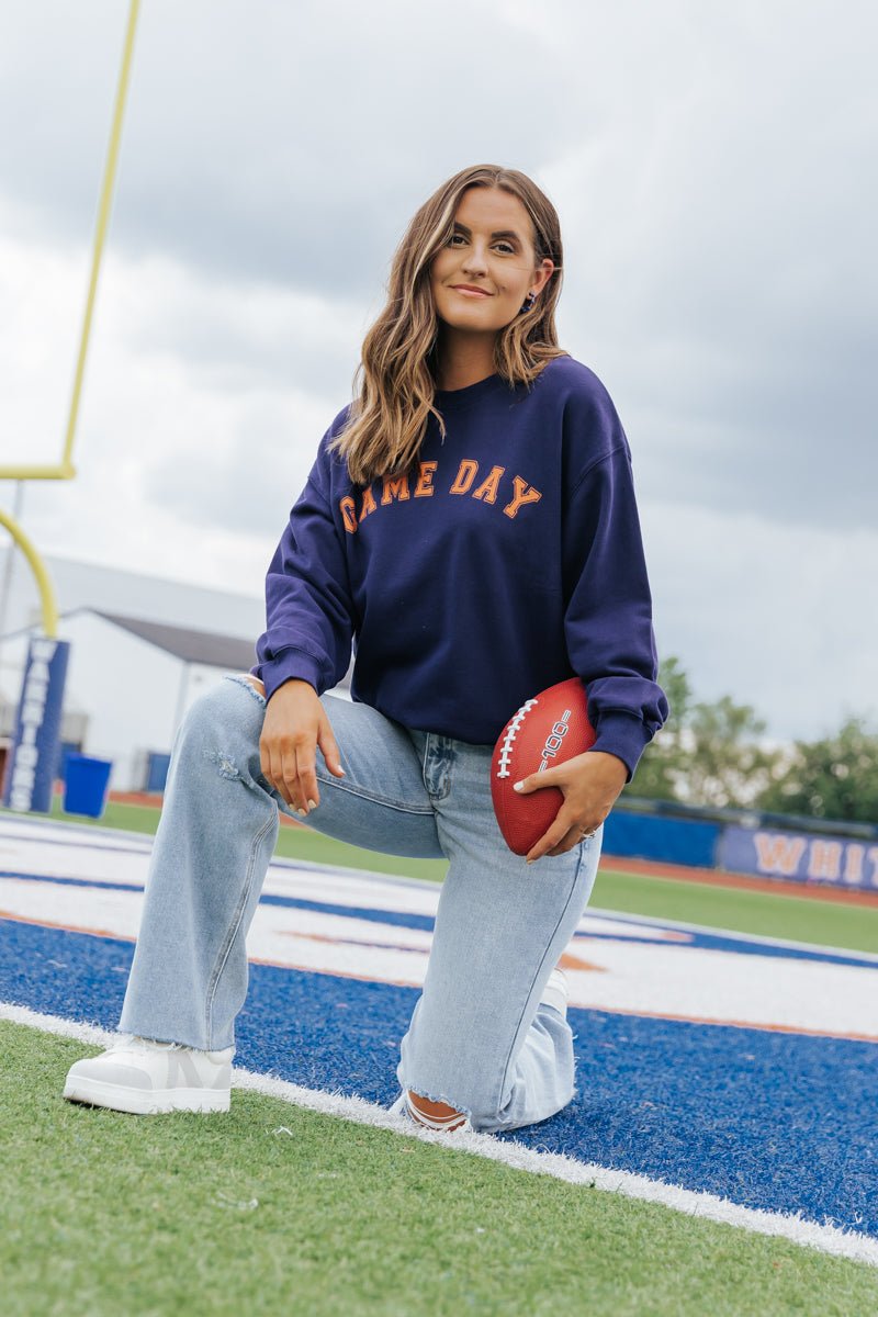 Navy Game Day Sweatshirt - Magnolia Boutique