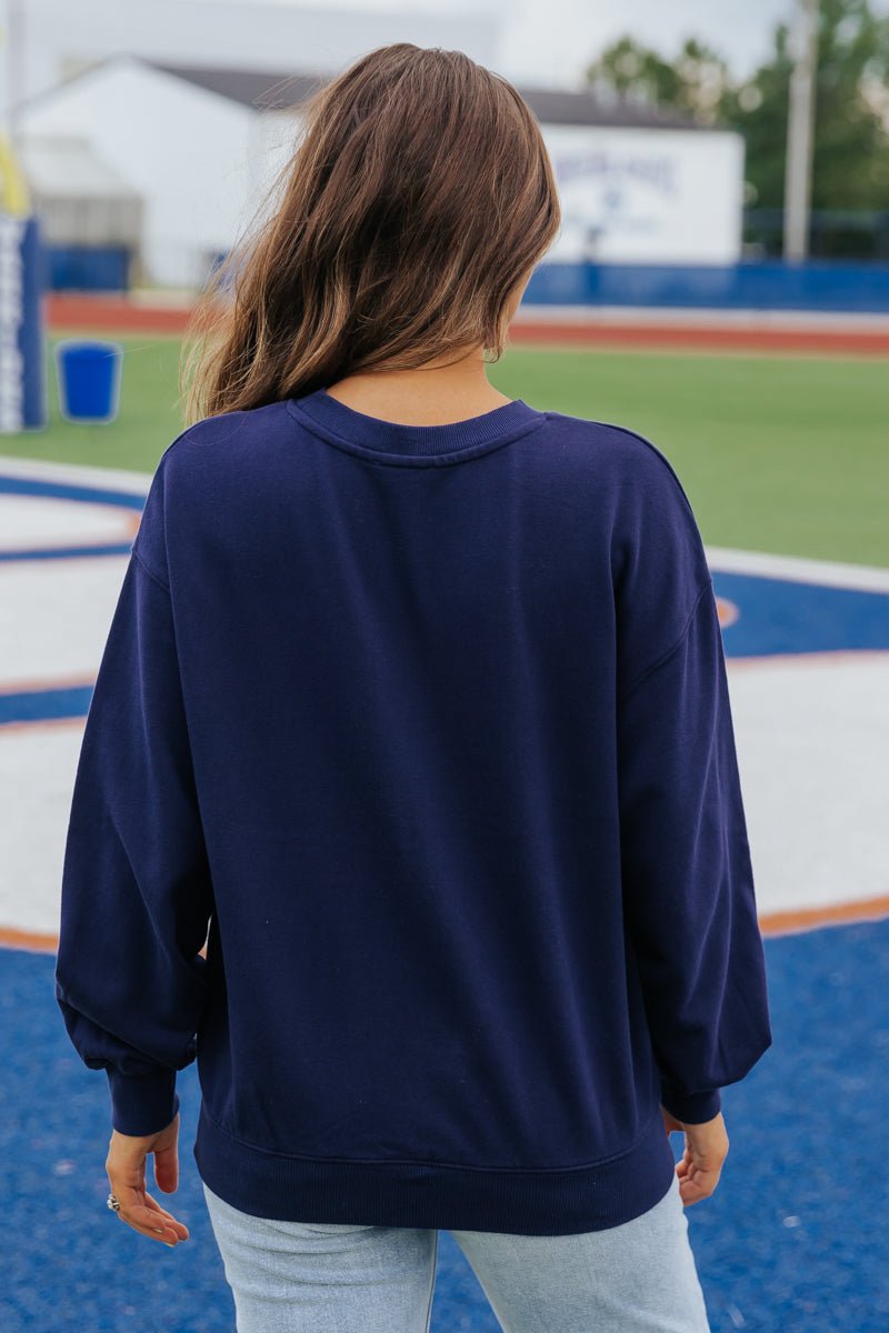 Navy Game Day Sweatshirt - Magnolia Boutique