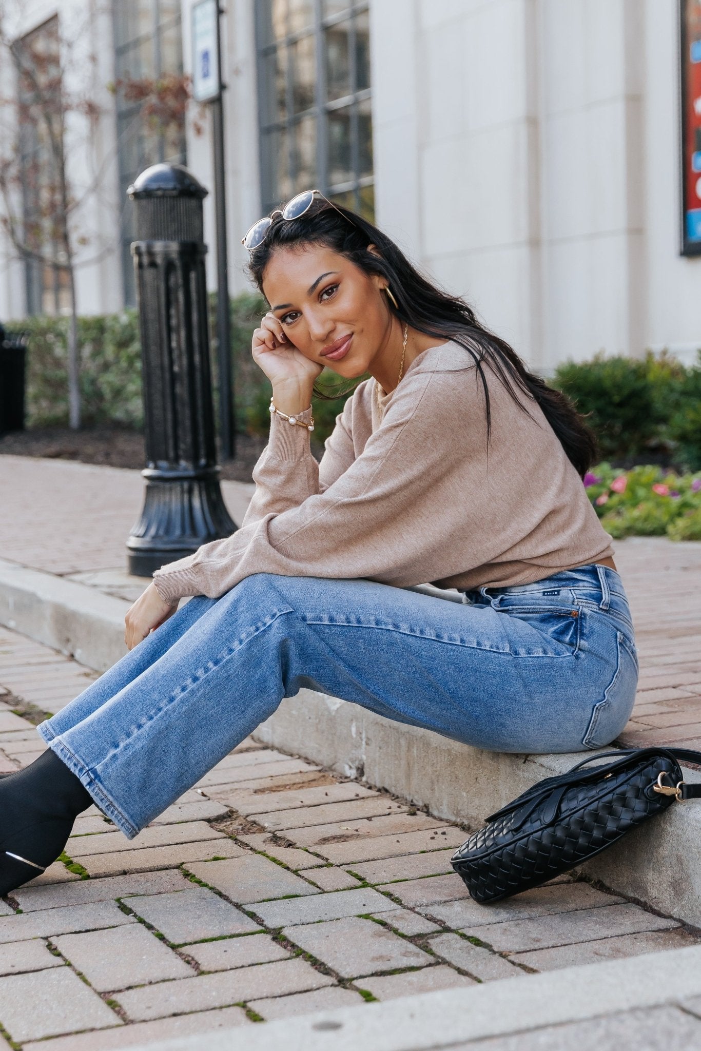 Off The Shoulder Cashmere Sweater - Camel - Magnolia Boutique