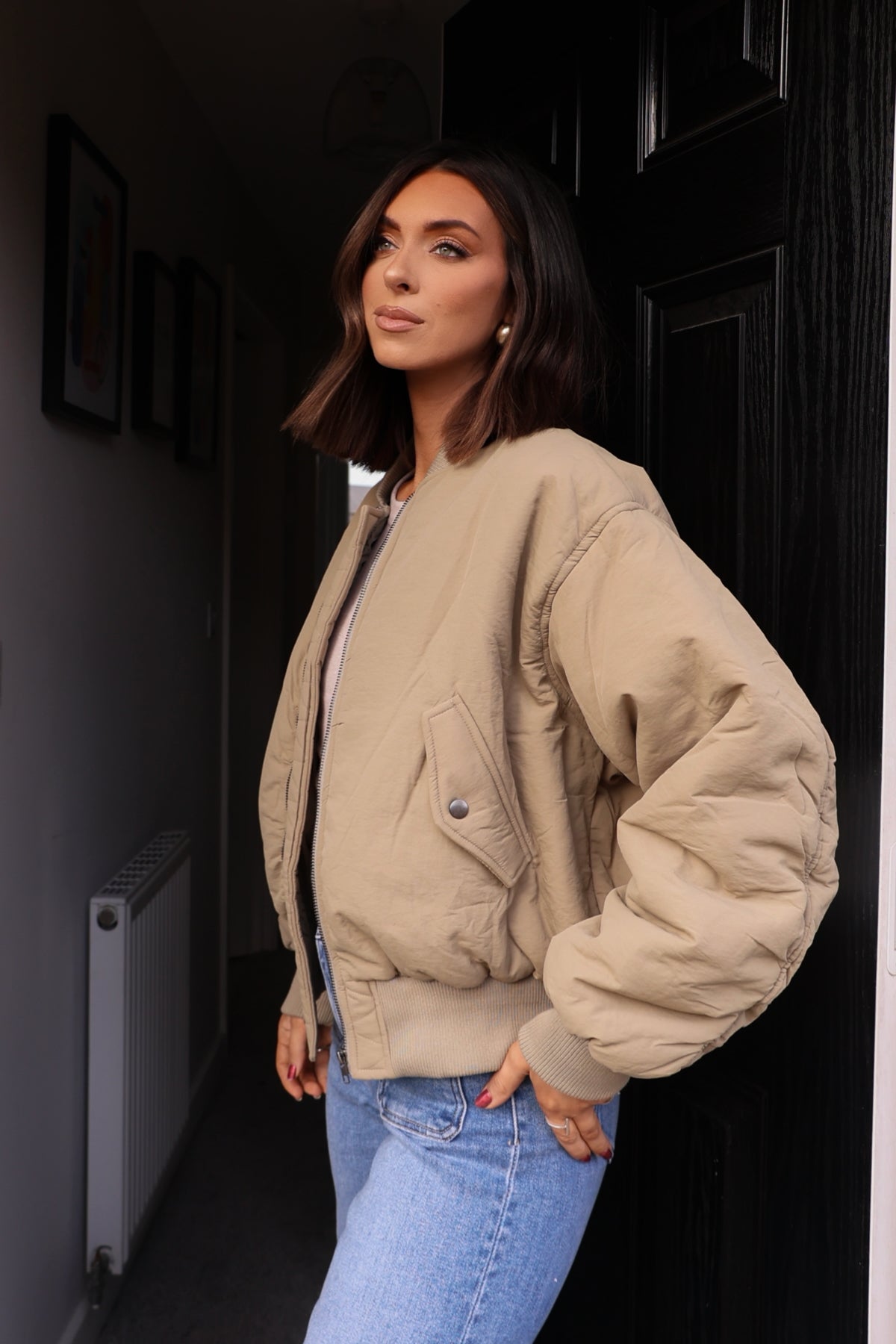 Olive Bomber Puffer Jacket - Magnolia Boutique