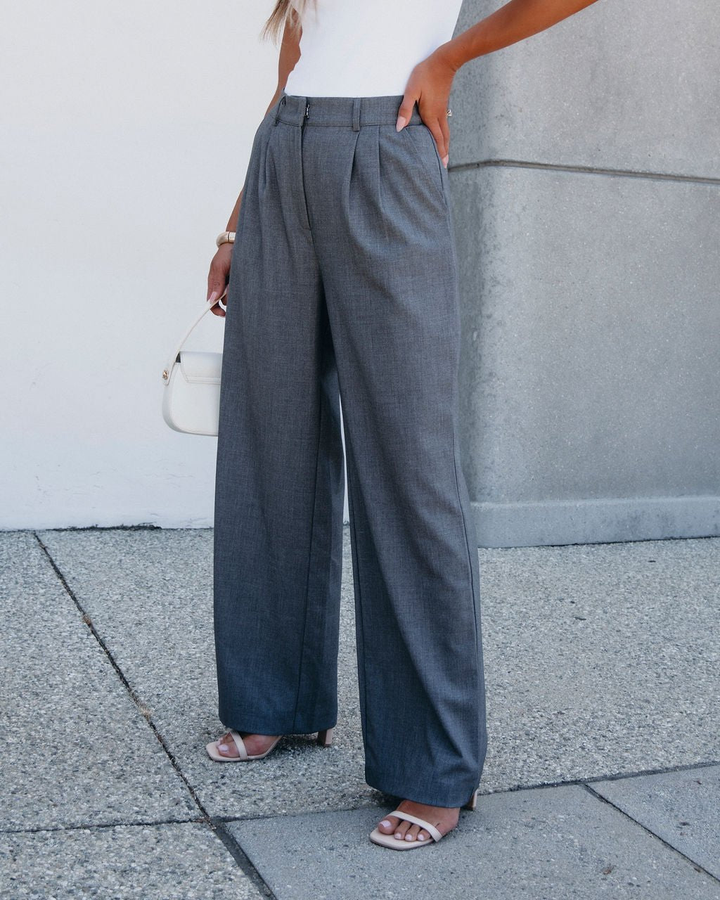 On Your Way Grey Pleated Trousers - Magnolia Boutique