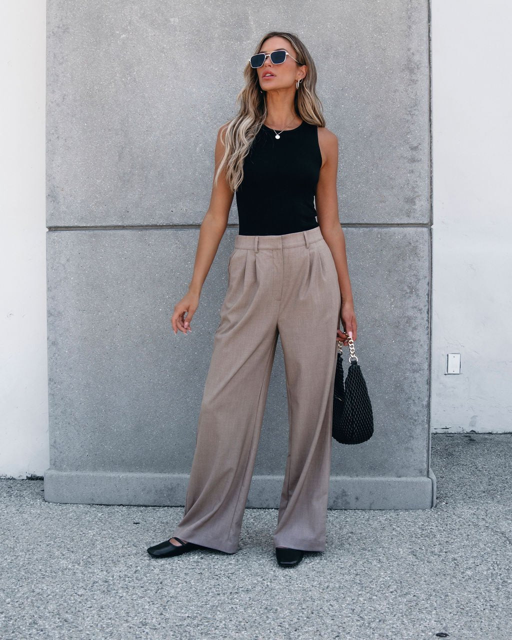 On Your Way Neutral Beige Pleated Trousers - Magnolia Boutique