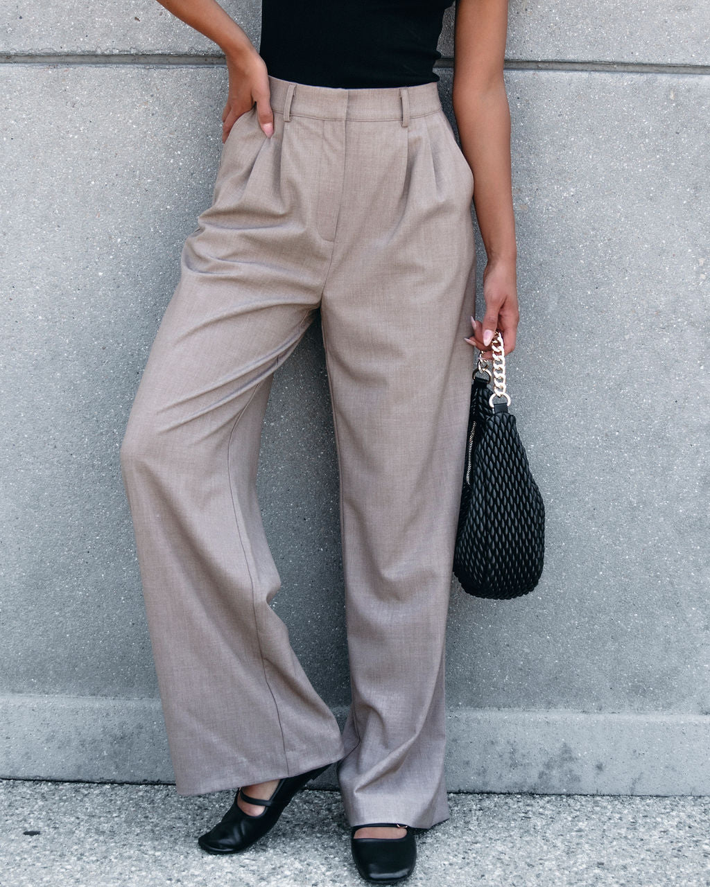 On Your Way Neutral Beige Pleated Trousers - Magnolia Boutique