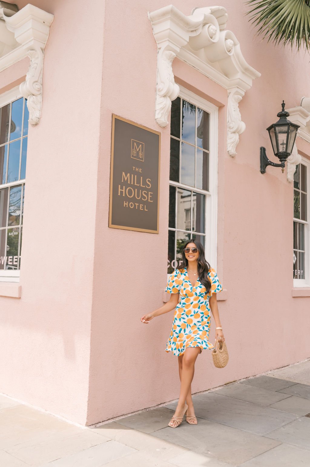 Orange Citrus Print Mini Dress - Magnolia Boutique