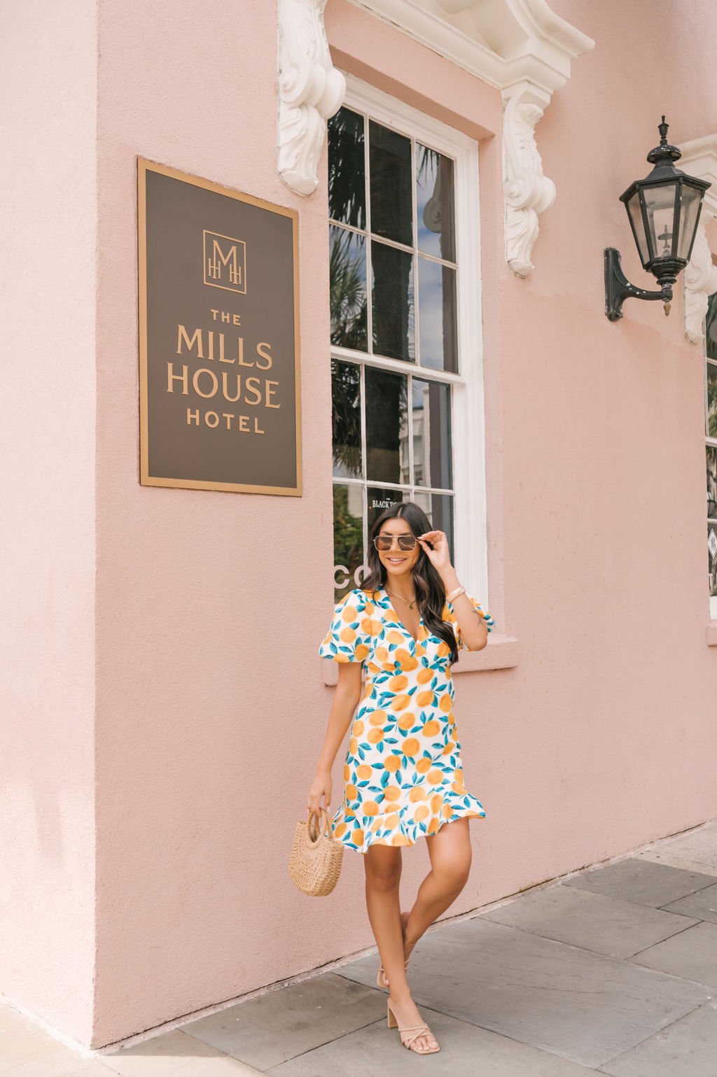 Orange Citrus Print Mini Dress - Magnolia Boutique