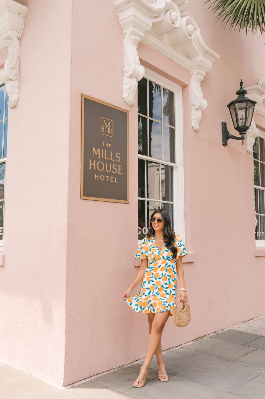 Orange Citrus Print Mini Dress - Magnolia Boutique