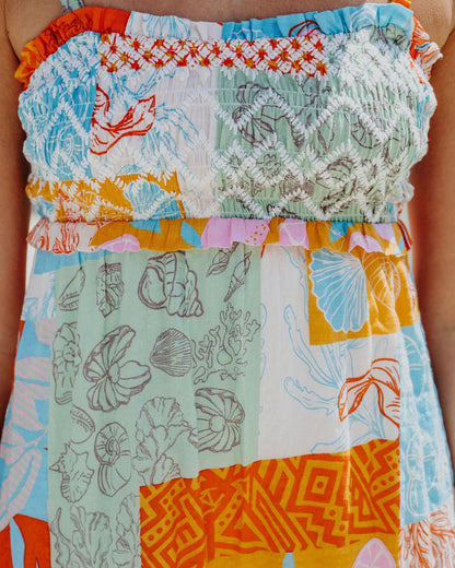 Orange Multi Print Mini Dress - Magnolia Boutique