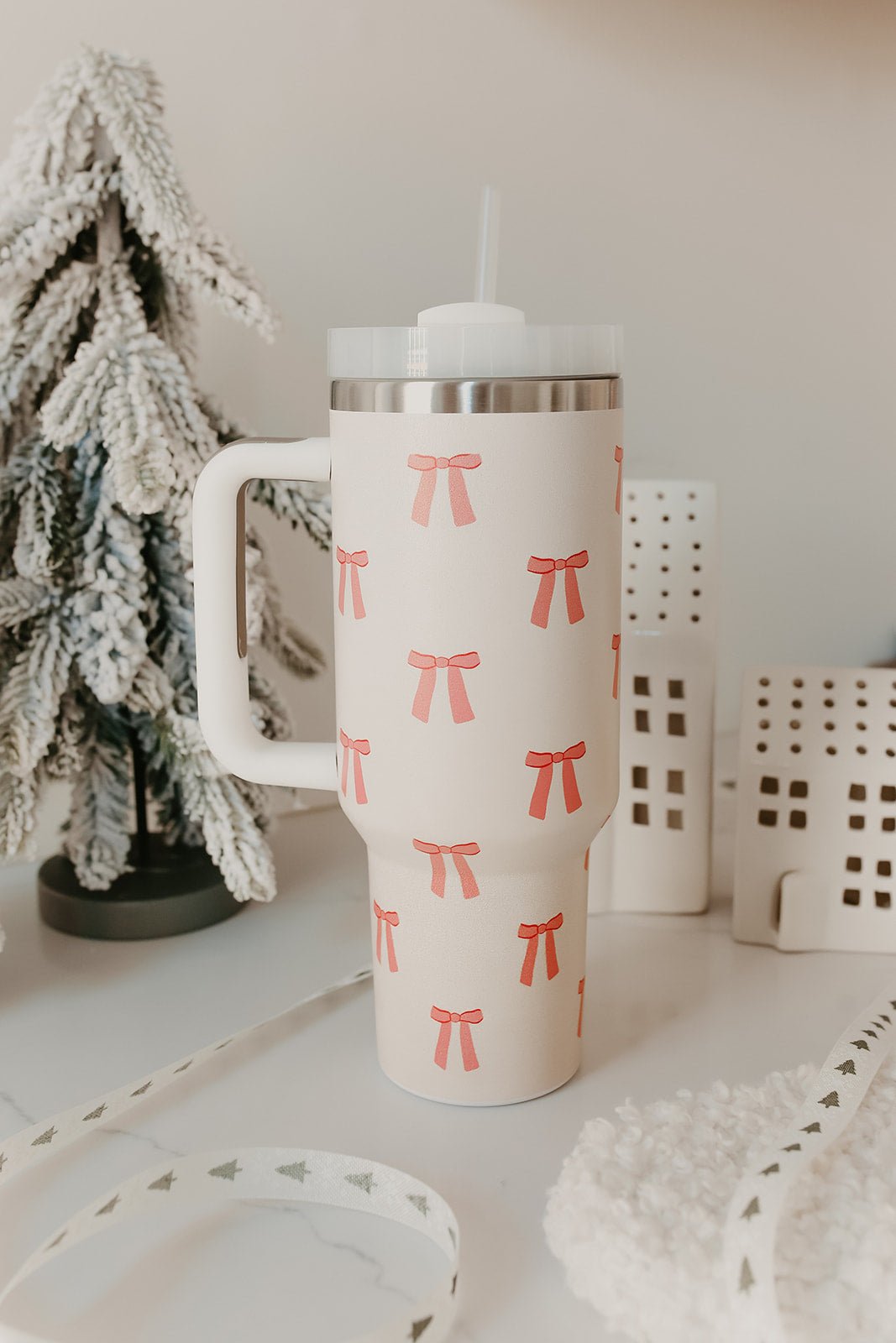 Pink Bow Ribbon Stainless Steel Tumbler - Magnolia Boutique