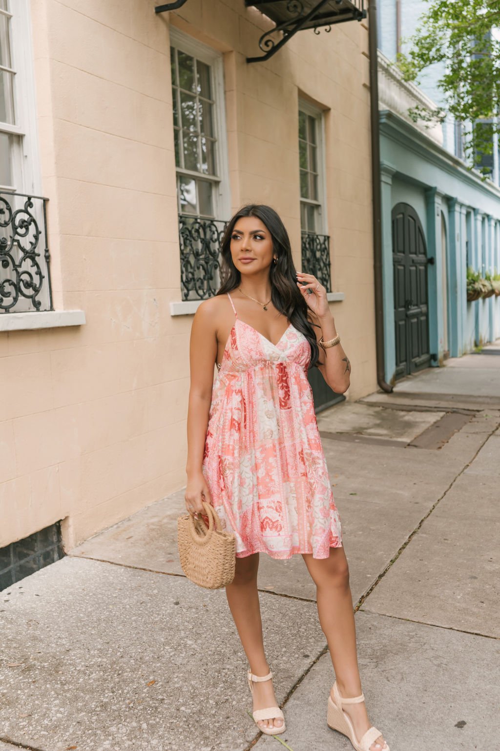 Pink Floral Print Slip Dress - Magnolia Boutique