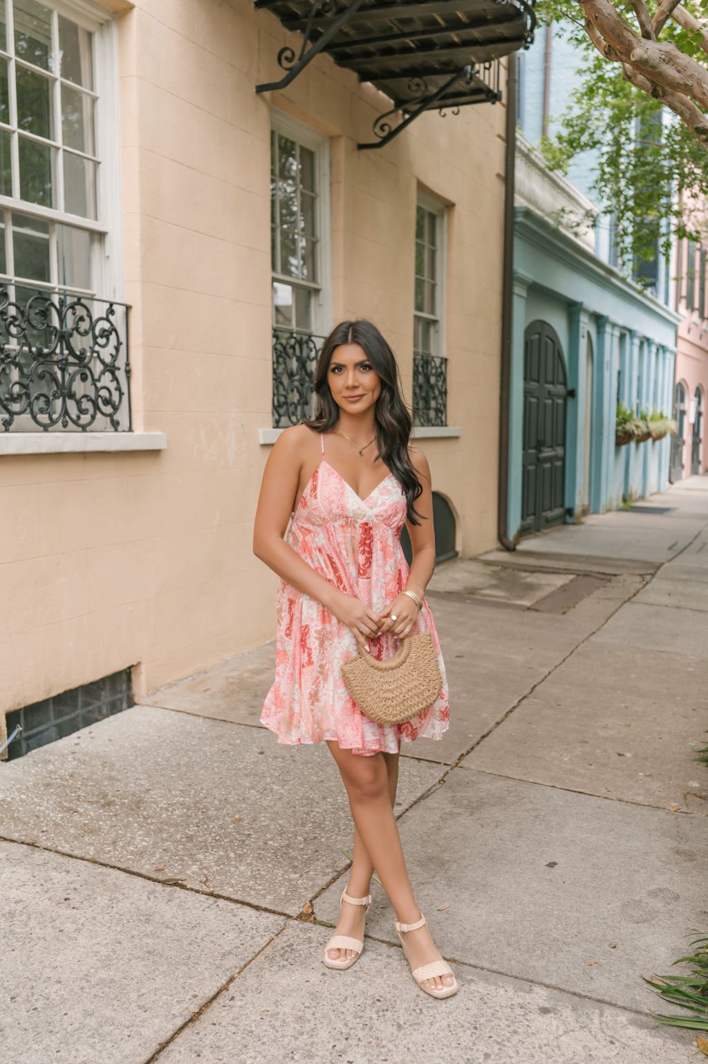 Pink Floral Print Slip Dress - Magnolia Boutique