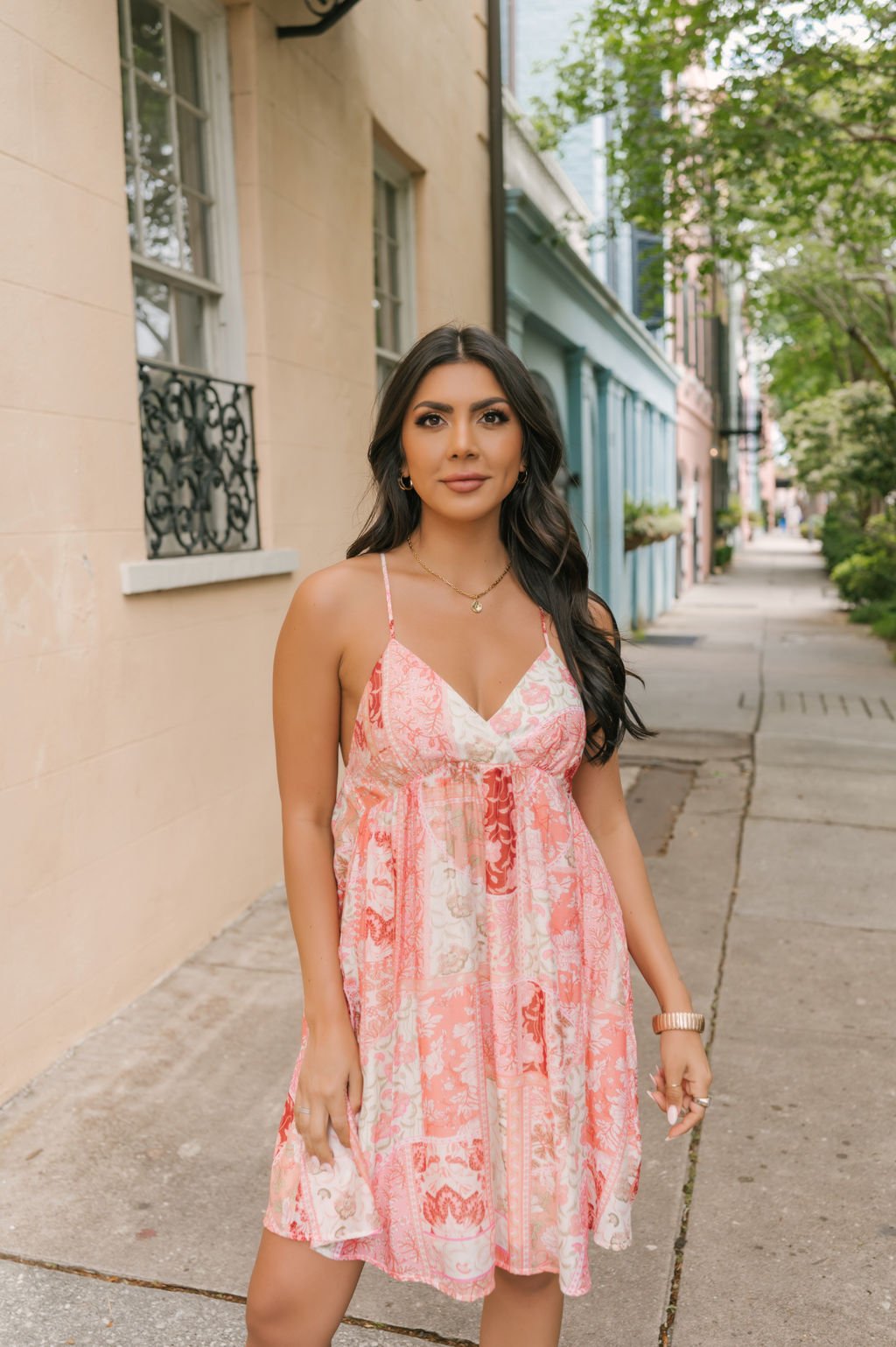 Pink Floral Print Slip Dress - Magnolia Boutique