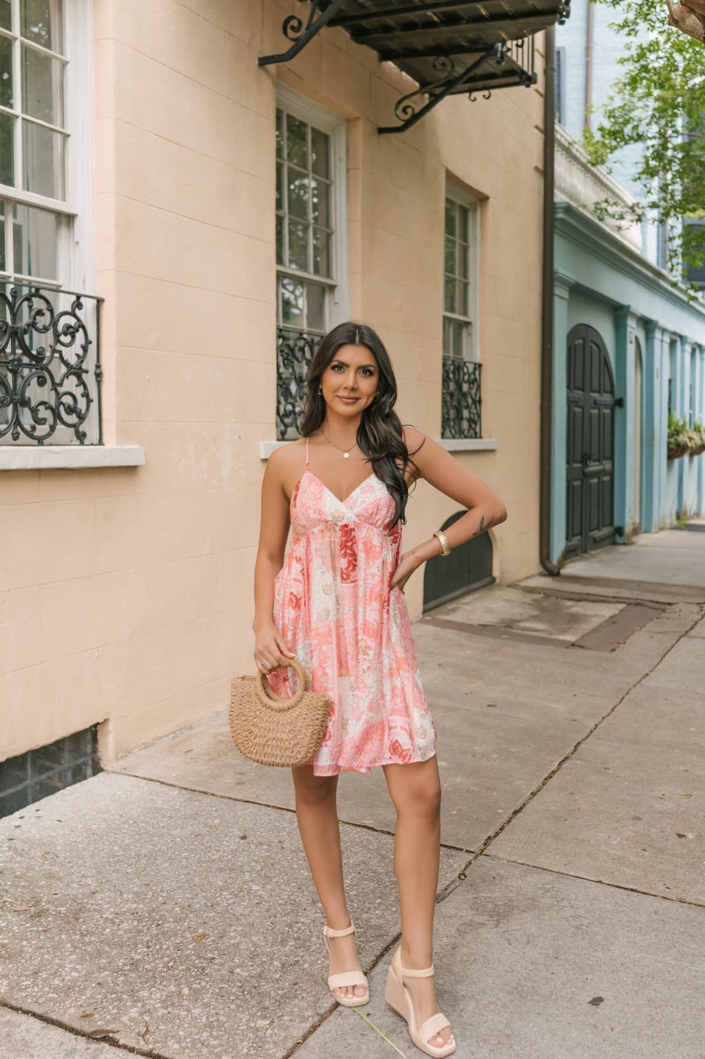 Pink Floral Print Slip Dress - Magnolia Boutique