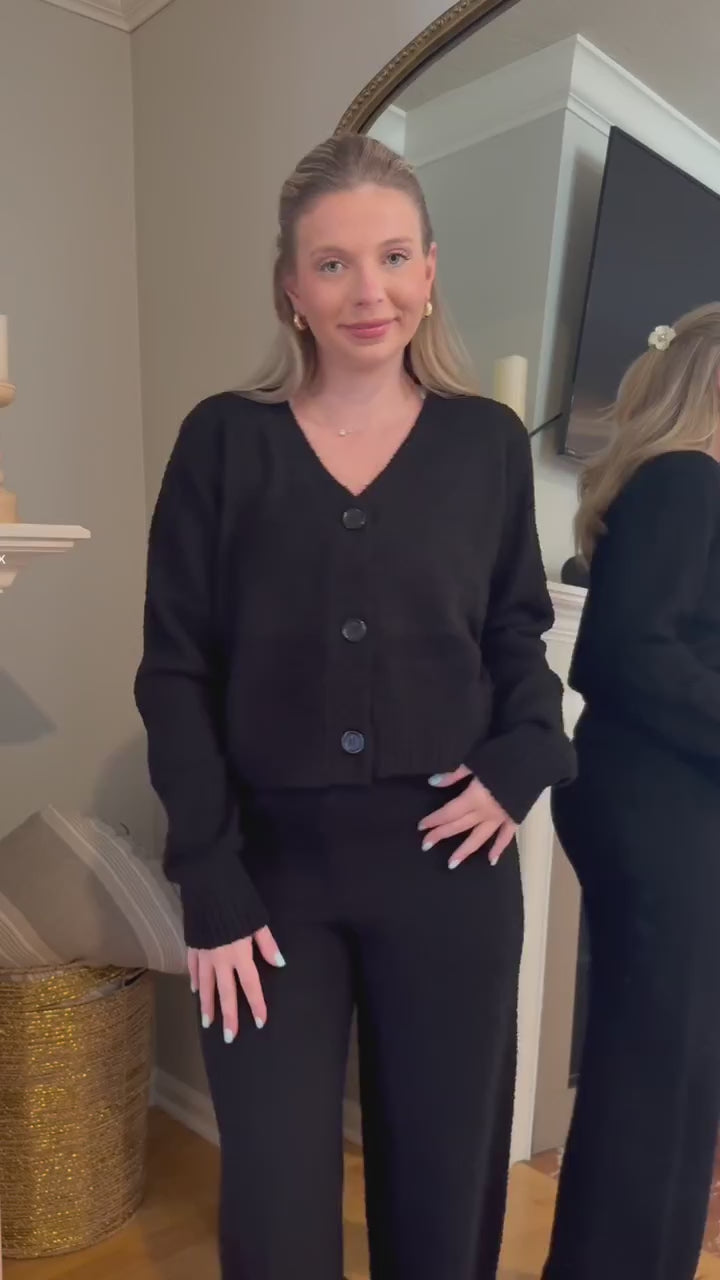Black Sherpa Lounge Set - FINAL SALE – Magnolia Boutique