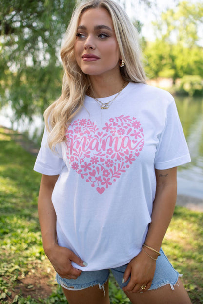 Rachel Rene Pink Mama Heart Graphic Tee - Magnolia Boutique