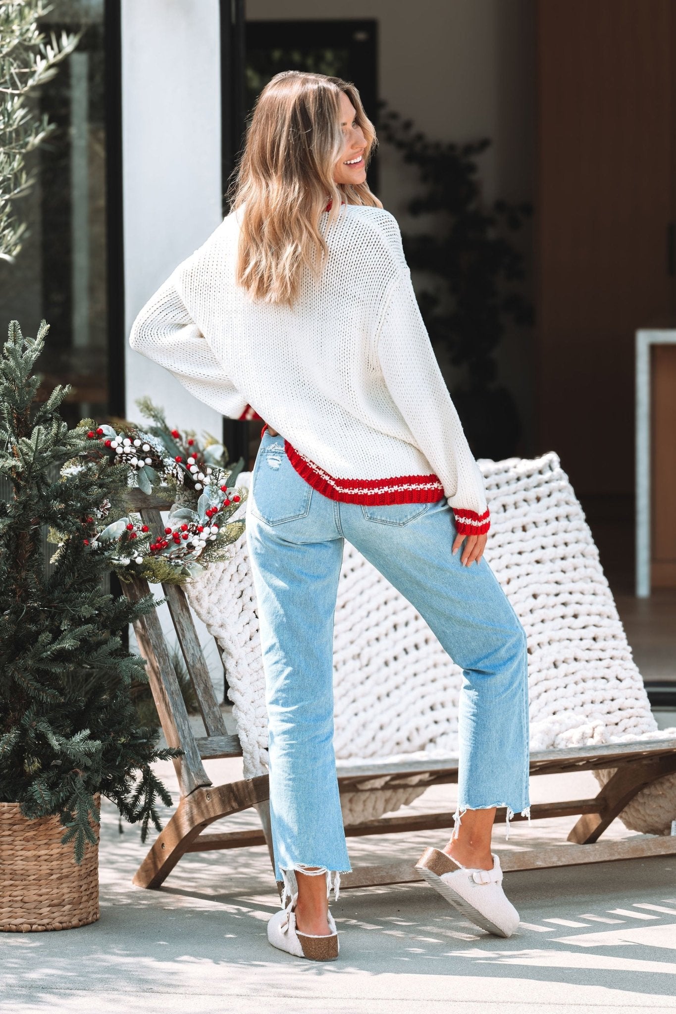 Ready To Sleigh Pullover Sweater - Ivory - Magnolia Boutique