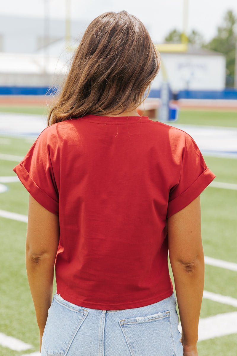 Red and White Game Day T-Shirt - Magnolia Boutique