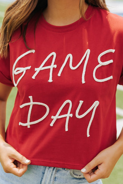 Red and White Game Day T-Shirt - Magnolia Boutique