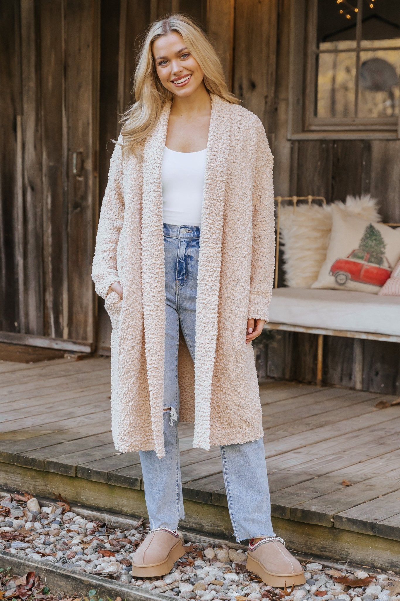 Sand Popcorn Dreamer Cardigan - Magnolia Boutique