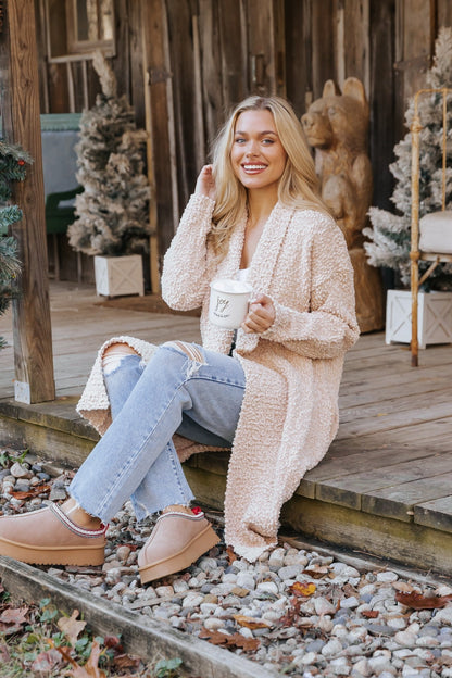 Sand Popcorn Dreamer Cardigan - Magnolia Boutique