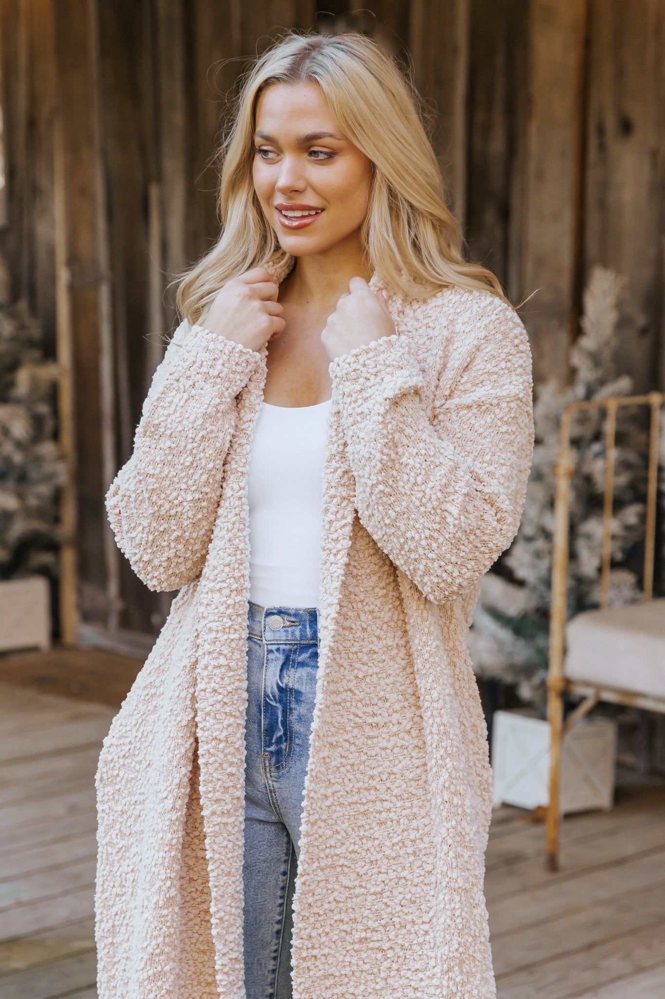 Sand Popcorn Dreamer Cardigan - Magnolia Boutique