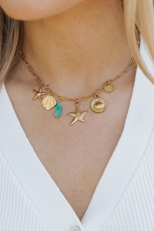 Sea Treasures Charm Necklace - Magnolia Boutique