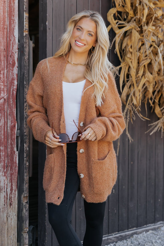 Sienna Fuzzy Button Down Cardigan | Pre Order - Magnolia Boutique