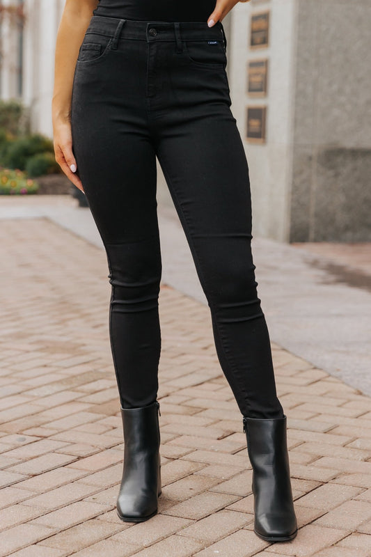 Sleek Black High Rise Skinny Jeans - Magnolia Boutique