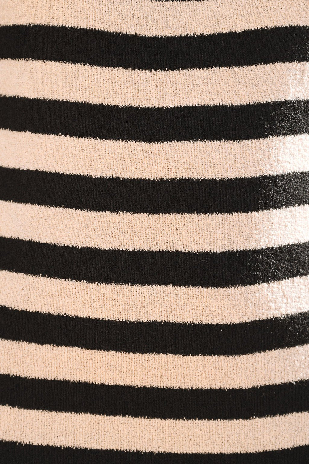 Sleeveless Black and Beige Striped Midi Dress - Magnolia Boutique