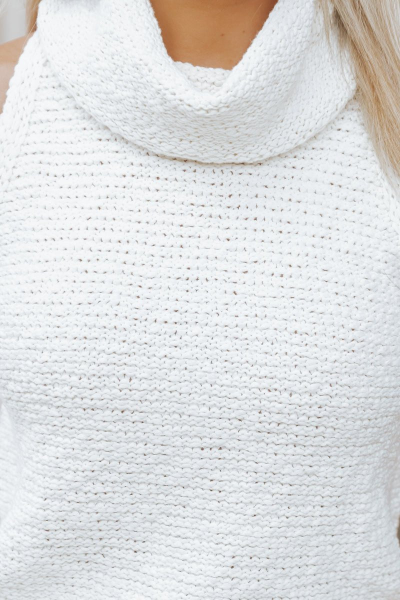 Slouchy Turtleneck Sweater Vest - Ivory - Magnolia Boutique