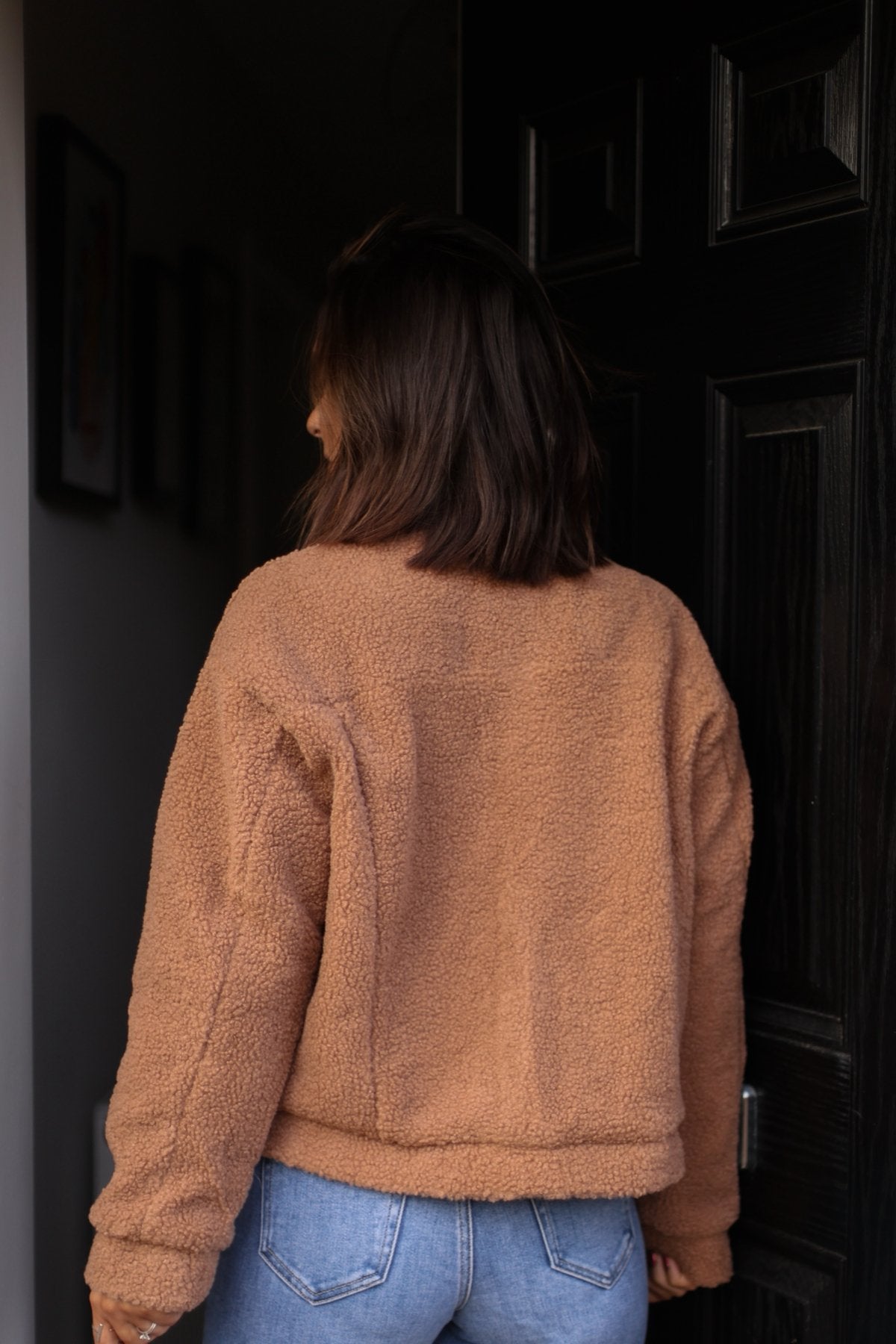 Soft Teddy Sherpa Jacket - Taupe - Magnolia Boutique