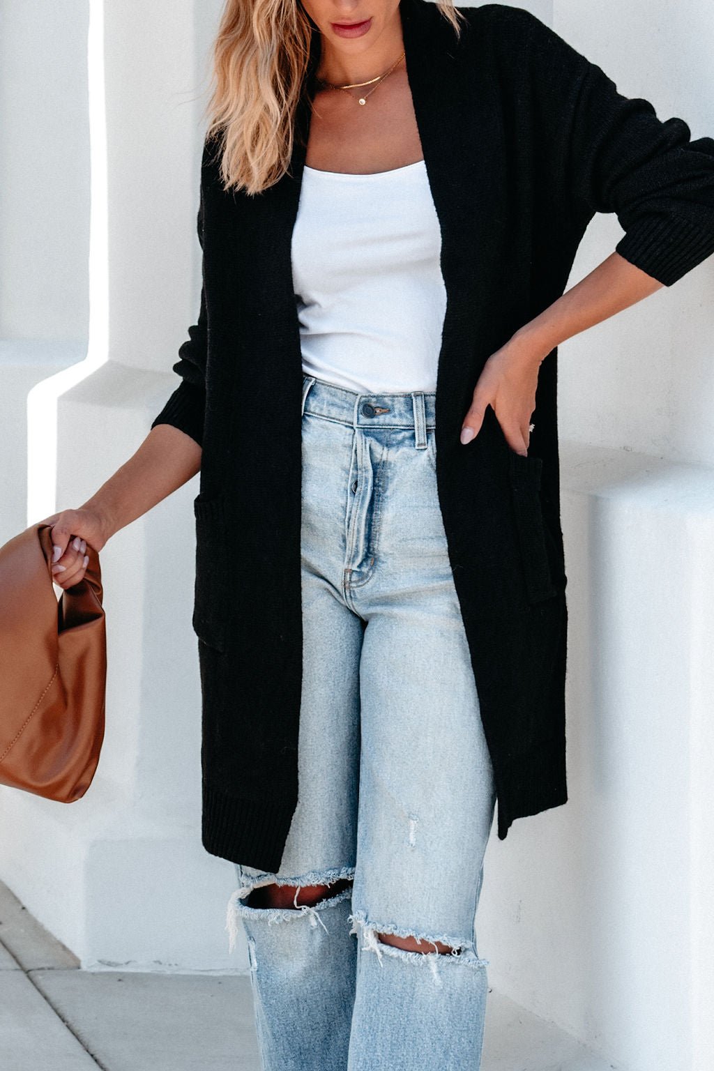 Solid Black Oversized Duster Cardigan - Magnolia Boutique