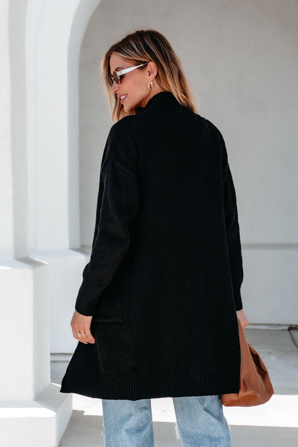 Solid Black Oversized Duster Cardigan - Magnolia Boutique