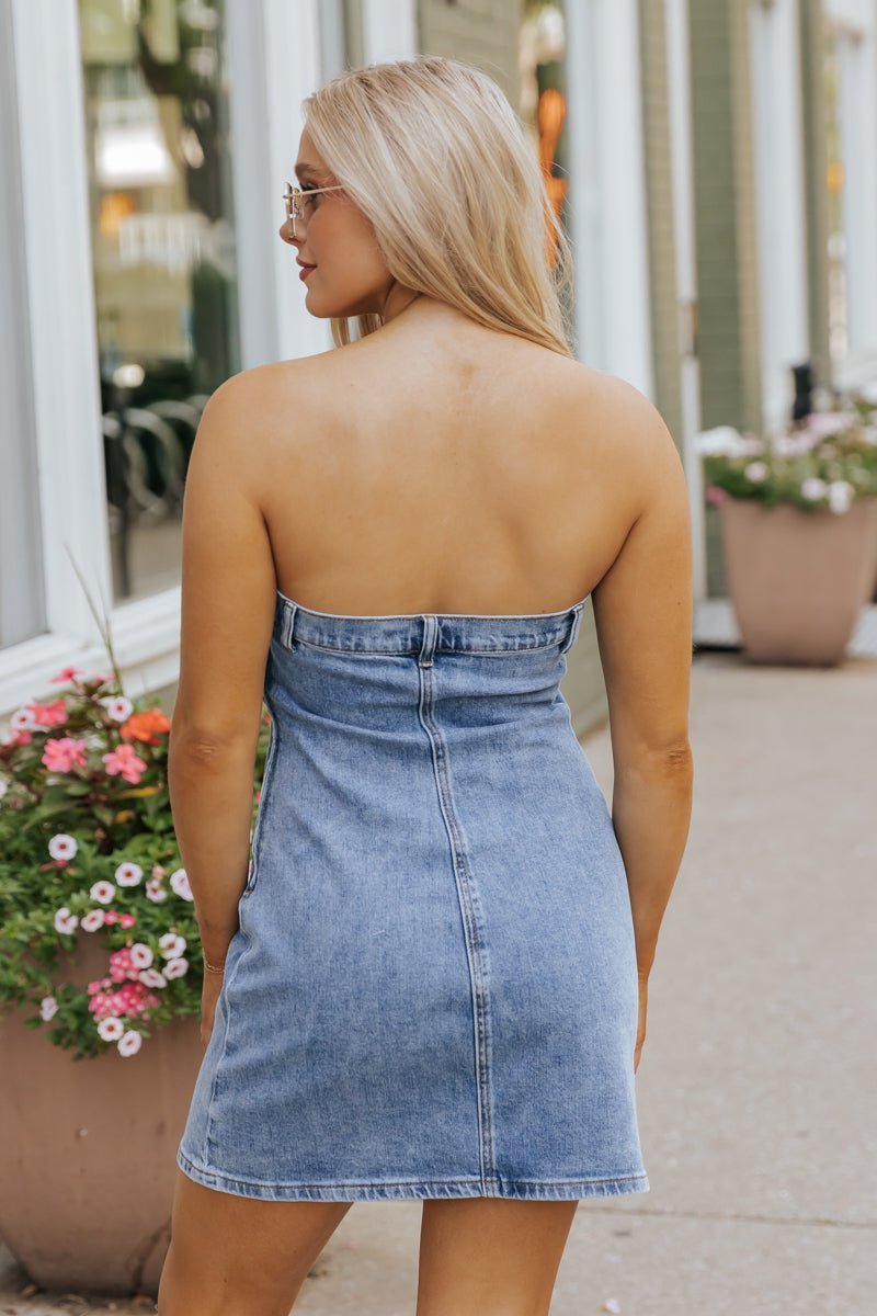 Steve Madden Adara Denim Mini Dress - Magnolia Boutique