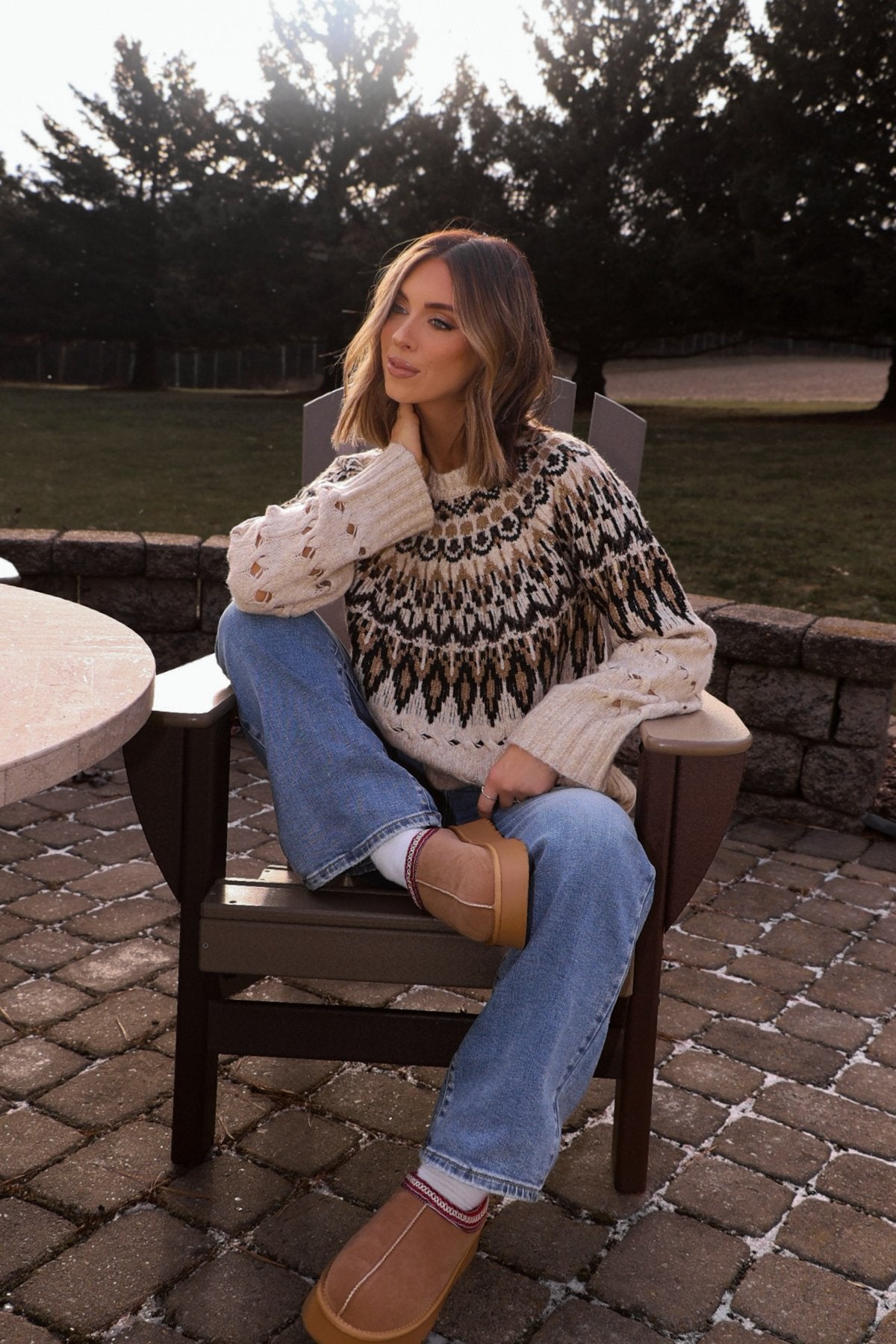 Steve Madden Cream Suzette Fair Isle Sweater - Magnolia Boutique