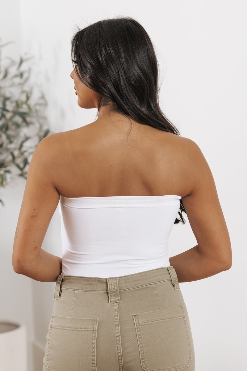 Stretchy Basic Strapless Bodysuit - Magnolia Boutique