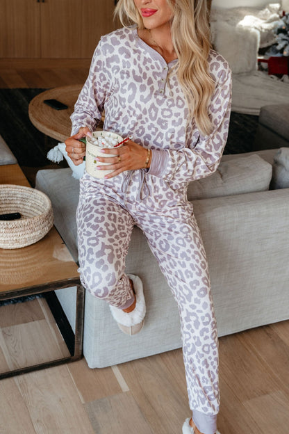 Super Soft Tan Leopard Print Pajama Set - Magnolia Boutique