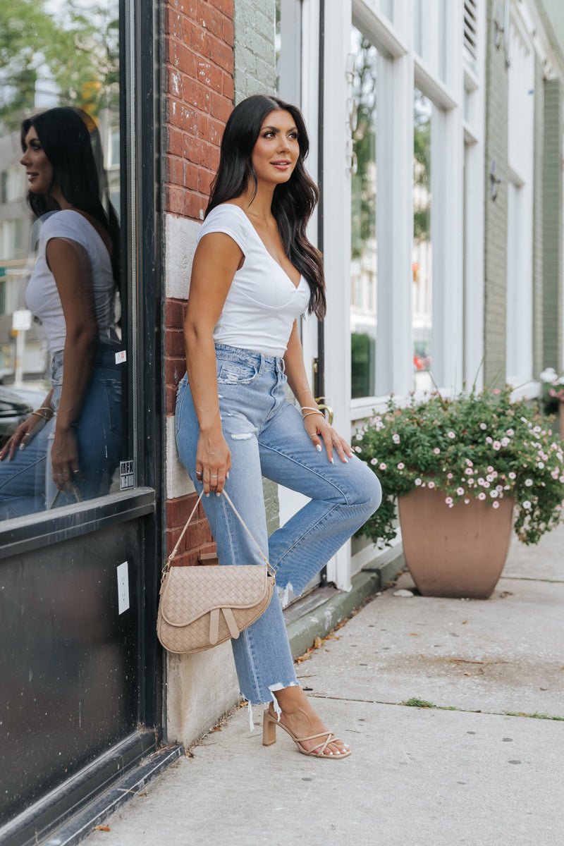 Sweetheart Corset Cami Top - White - Magnolia Boutique