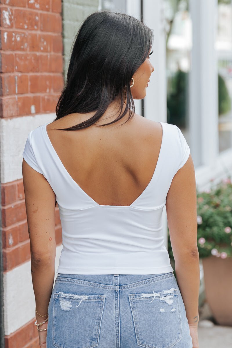 Sweetheart Corset Cami Top - White - Magnolia Boutique