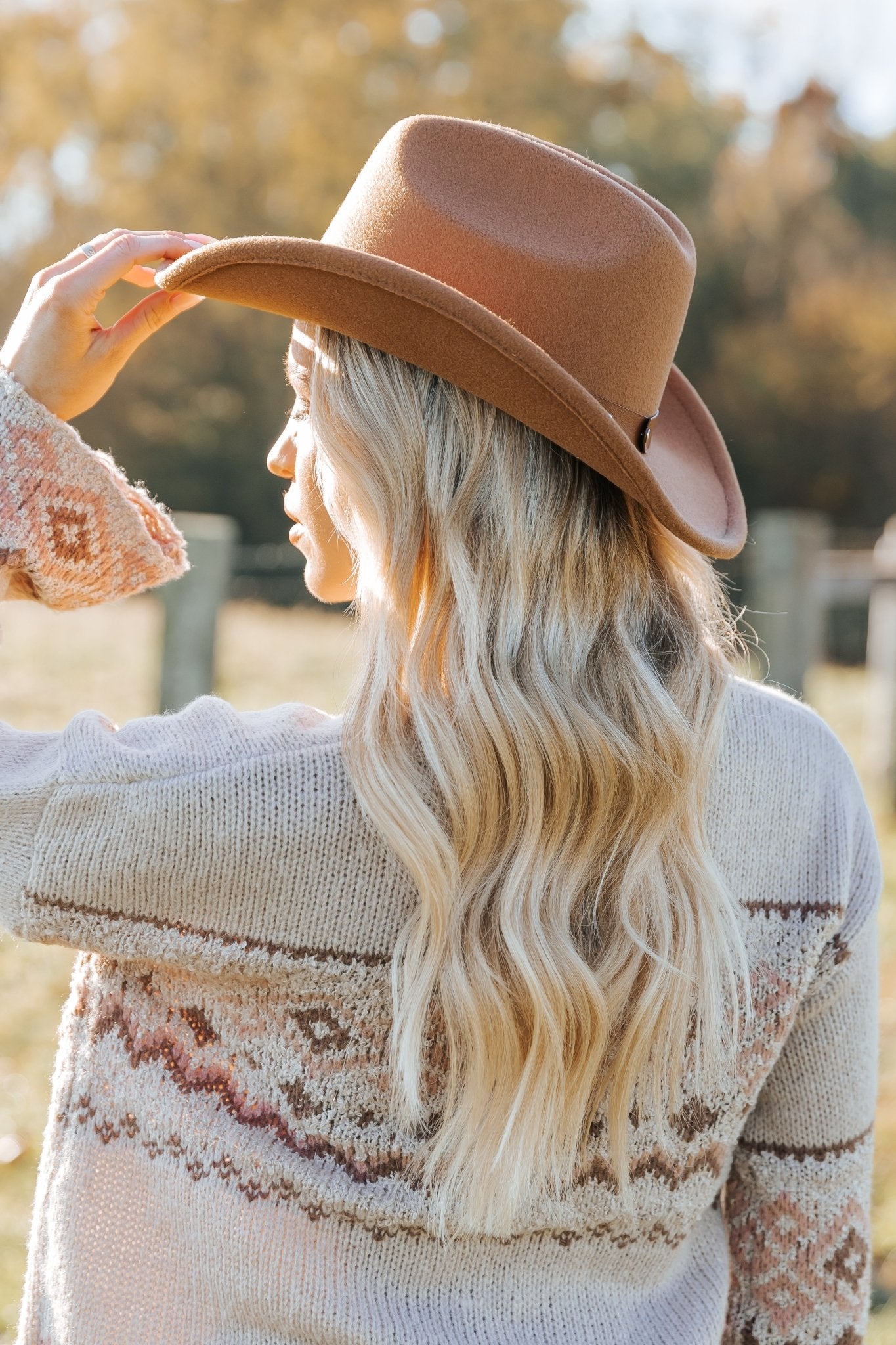 Tan Faux Suede Belted Cowboy Hat - Magnolia Boutique