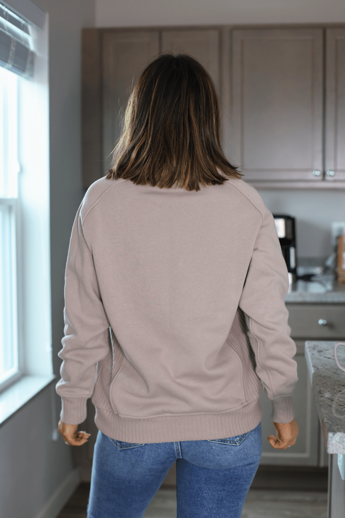 Taupe Fleece French Terry Sweatshirt - Magnolia Boutique