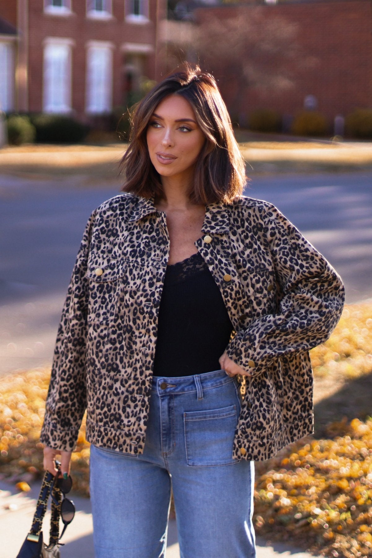 Taupe Leopard Print Oversized Jacket - Magnolia Boutique