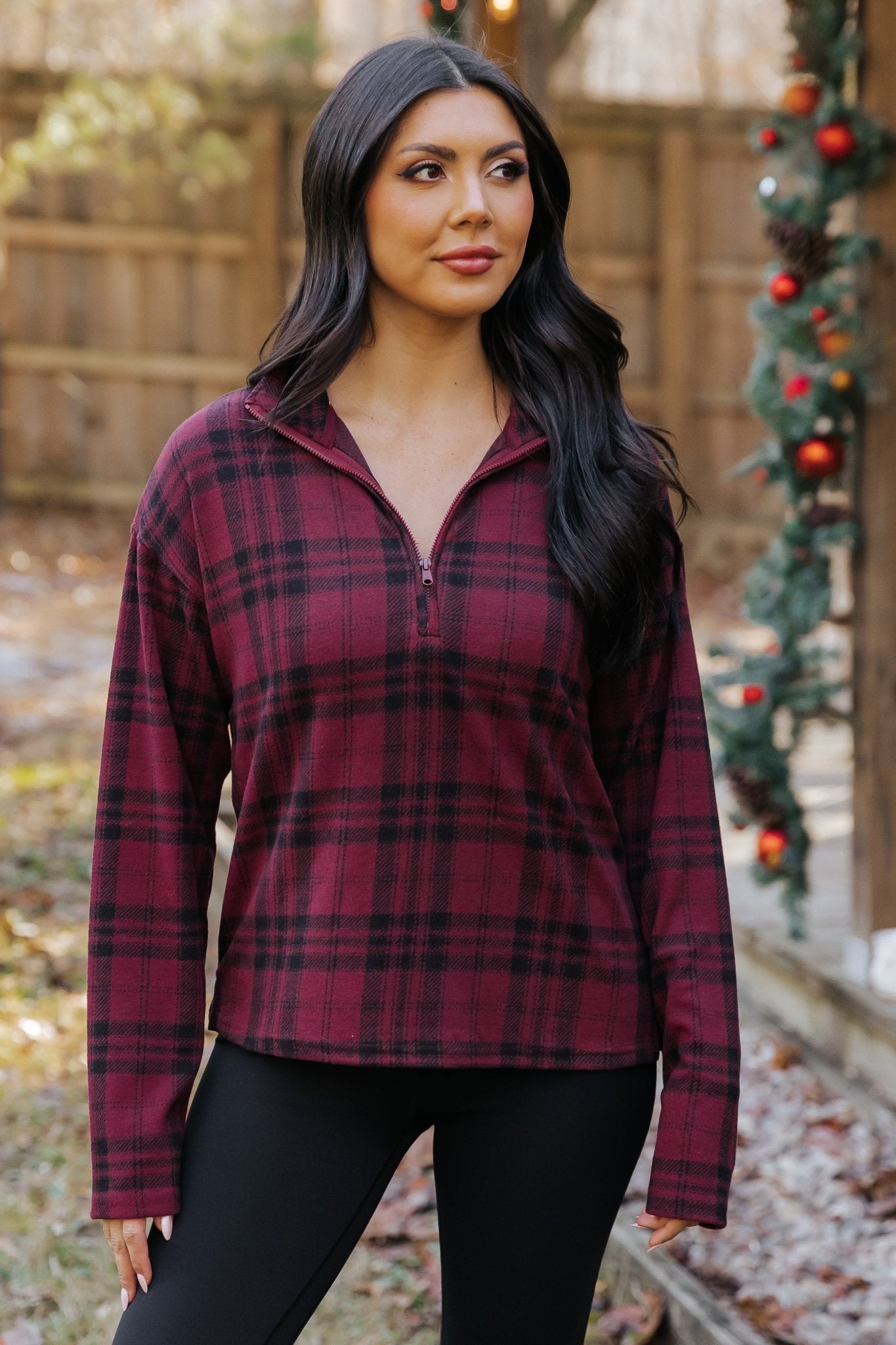 Thread and Supply Amani Plaid Zip Pullover - Magnolia Boutique