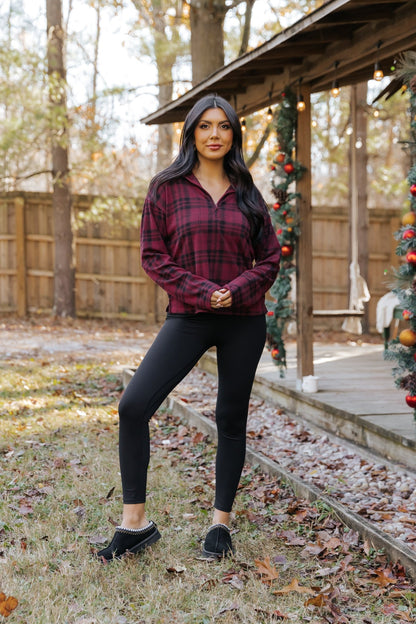 Thread and Supply Amani Plaid Zip Pullover - Magnolia Boutique