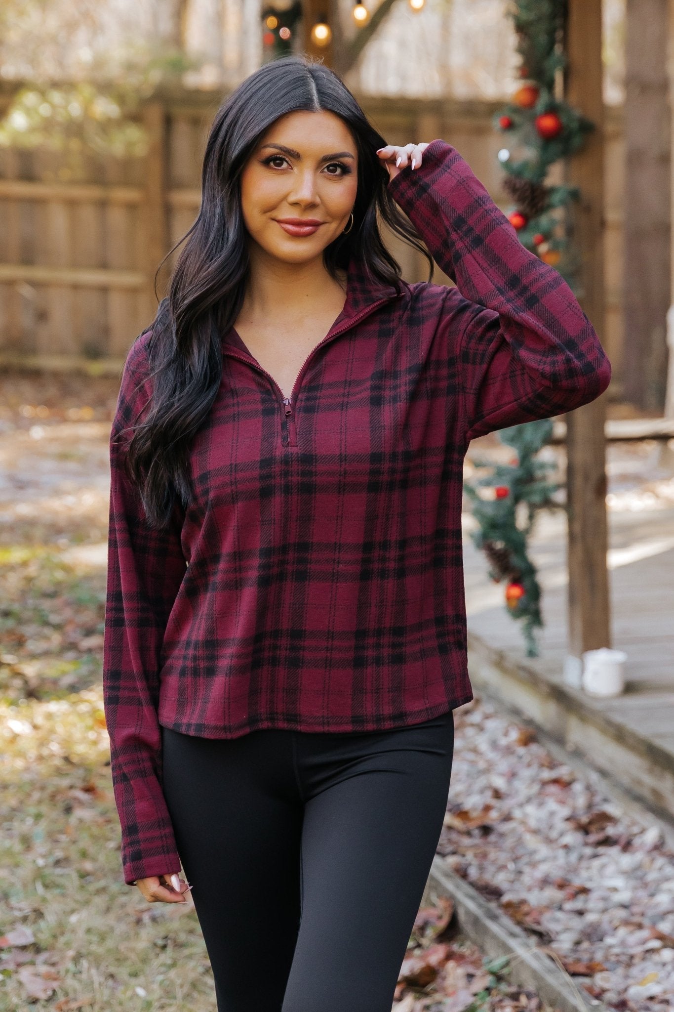 Thread and Supply Amani Plaid Zip Pullover - Magnolia Boutique