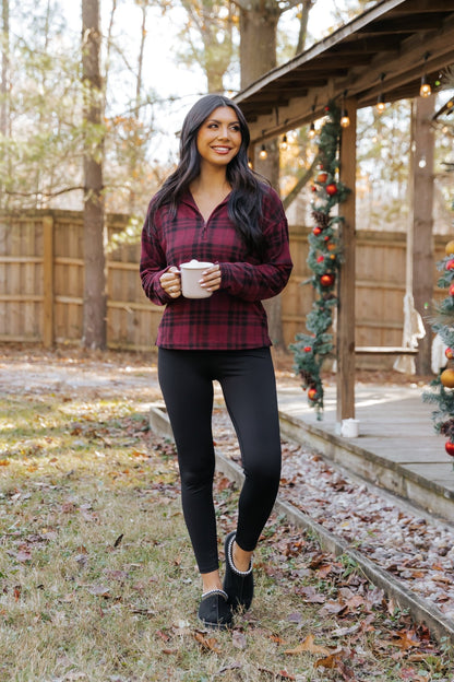 Thread and Supply Amani Plaid Zip Pullover - Magnolia Boutique