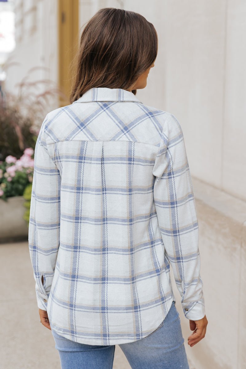 Thread and Supply Navy Plaid Shacket - Magnolia Boutique