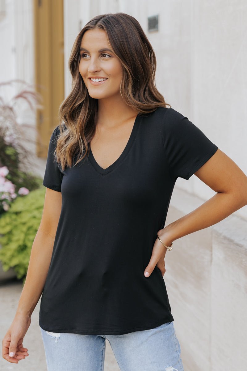 Thread and Supply Tatiana Tee - Black - Magnolia Boutique