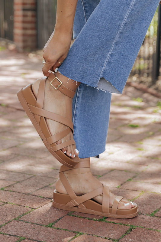 Toffee Axyl Strappy Sandals - Magnolia Boutique