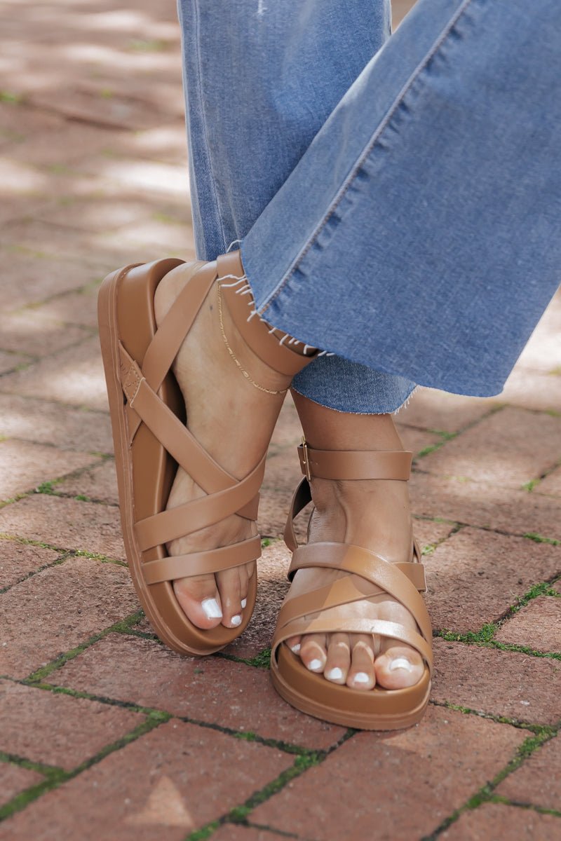 Toffee Axyl Strappy Sandals - Magnolia Boutique