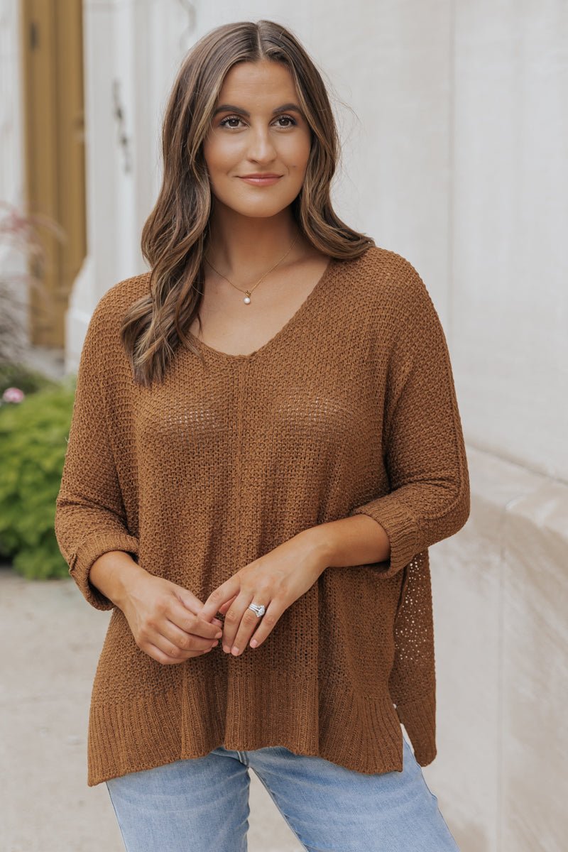 Ultimate Loose Fitted Sweater - Brown - Magnolia Boutique